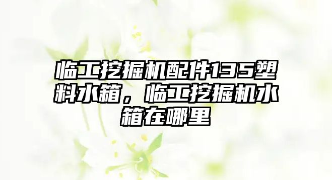 臨工挖掘機(jī)配件135塑料水箱，臨工挖掘機(jī)水箱在哪里