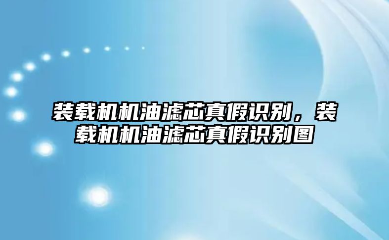 裝載機(jī)機(jī)油濾芯真假識(shí)別，裝載機(jī)機(jī)油濾芯真假識(shí)別圖