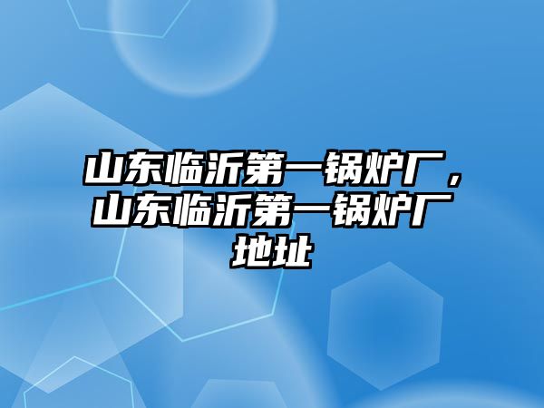 山東臨沂第一鍋爐廠，山東臨沂第一鍋爐廠地址