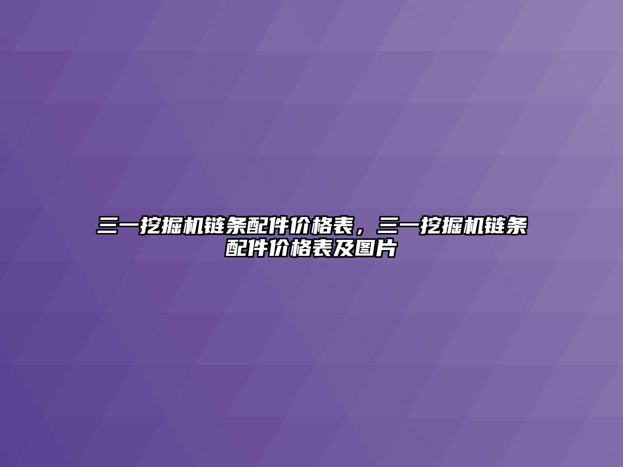 三一挖掘機(jī)鏈條配件價(jià)格表，三一挖掘機(jī)鏈條配件價(jià)格表及圖片