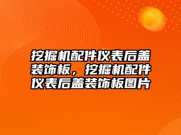 挖掘機(jī)配件儀表后蓋裝飾板，挖掘機(jī)配件儀表后蓋裝飾板圖片