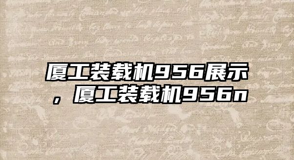 廈工裝載機(jī)956展示，廈工裝載機(jī)956n