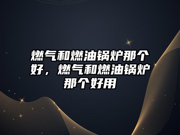 燃?xì)夂腿加湾仩t那個(gè)好，燃?xì)夂腿加湾仩t那個(gè)好用