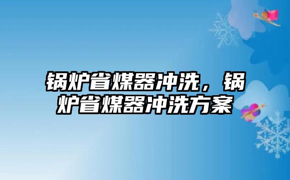 鍋爐省煤器沖洗，鍋爐省煤器沖洗方案