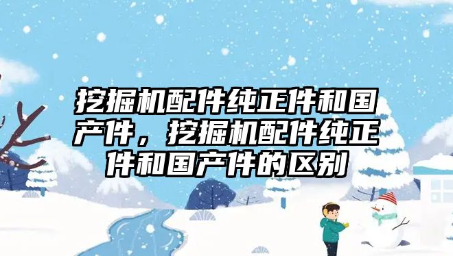 挖掘機(jī)配件純正件和國產(chǎn)件，挖掘機(jī)配件純正件和國產(chǎn)件的區(qū)別