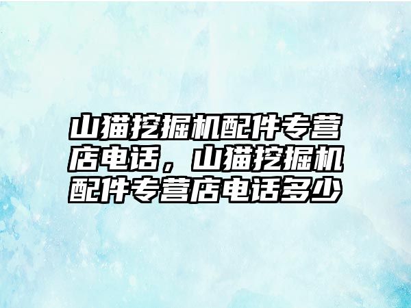 山貓挖掘機配件專營店電話，山貓挖掘機配件專營店電話多少