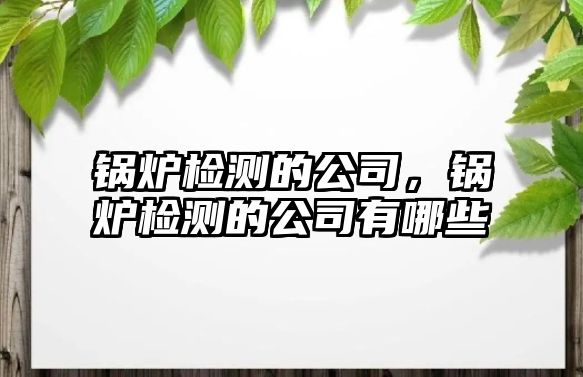 鍋爐檢測的公司，鍋爐檢測的公司有哪些