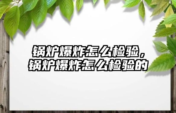 鍋爐爆炸怎么檢驗，鍋爐爆炸怎么檢驗的