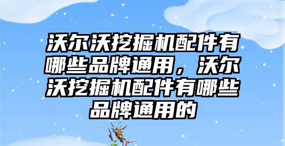 沃爾沃挖掘機配件有哪些品牌通用，沃爾沃挖掘機配件有哪些品牌通用的