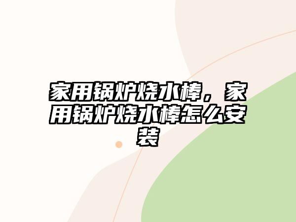 家用鍋爐燒水棒，家用鍋爐燒水棒怎么安裝