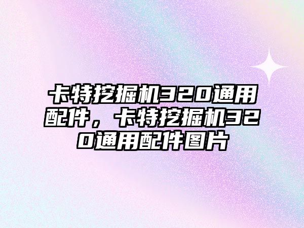 卡特挖掘機320通用配件，卡特挖掘機320通用配件圖片