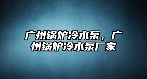 廣州鍋爐冷水泵，廣州鍋爐冷水泵廠家