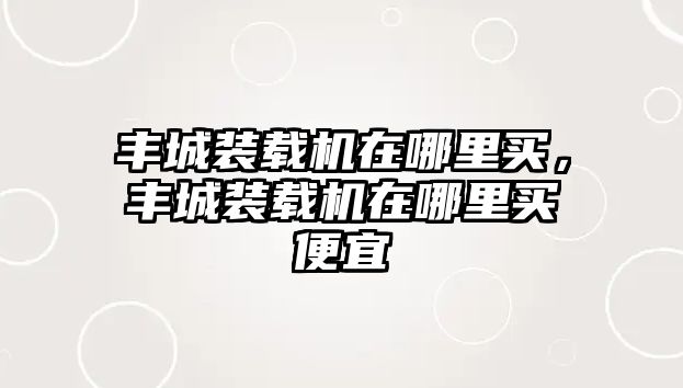 豐城裝載機在哪里買，豐城裝載機在哪里買便宜