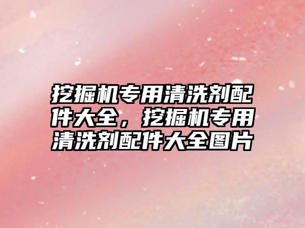 挖掘機專用清洗劑配件大全，挖掘機專用清洗劑配件大全圖片