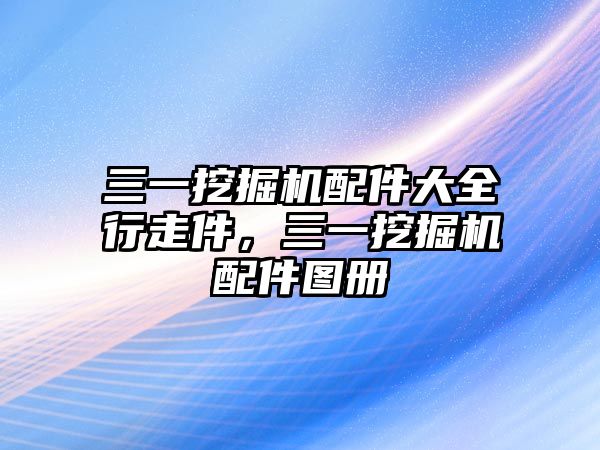 三一挖掘機配件大全行走件，三一挖掘機配件圖冊