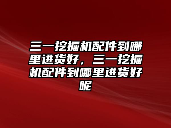 三一挖掘機配件到哪里進貨好，三一挖掘機配件到哪里進貨好呢