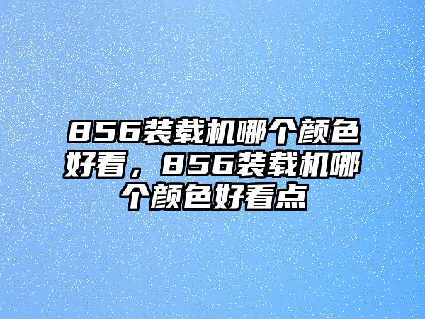 856裝載機(jī)哪個顏色好看，856裝載機(jī)哪個顏色好看點