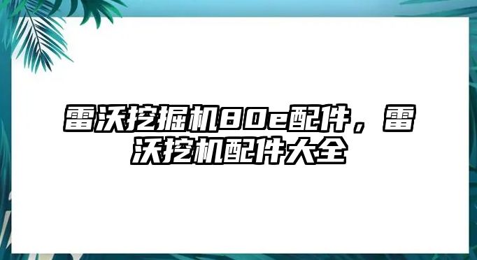 雷沃挖掘機(jī)80e配件，雷沃挖機(jī)配件大全