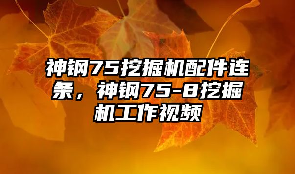 神鋼75挖掘機(jī)配件連條，神鋼75-8挖掘機(jī)工作視頻