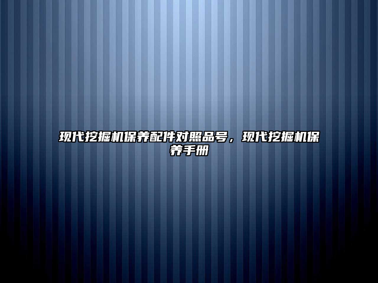 現(xiàn)代挖掘機保養(yǎng)配件對照品號，現(xiàn)代挖掘機保養(yǎng)手冊