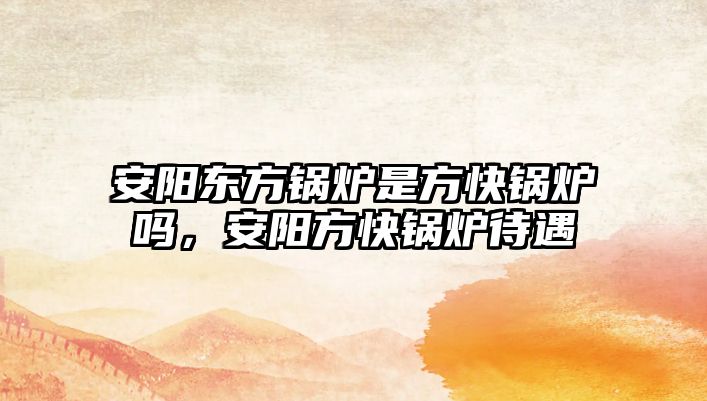 安陽(yáng)東方鍋爐是方快鍋爐嗎，安陽(yáng)方快鍋爐待遇