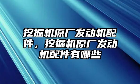 挖掘機原廠發(fā)動機配件，挖掘機原廠發(fā)動機配件有哪些