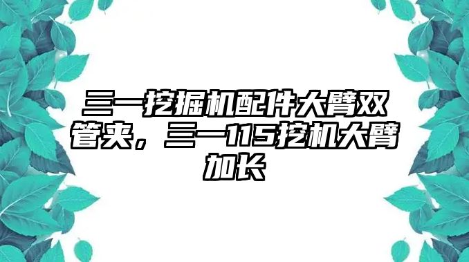 三一挖掘機(jī)配件大臂雙管夾，三一115挖機(jī)大臂加長(zhǎng)