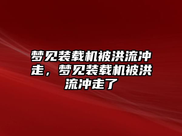 夢見裝載機被洪流沖走，夢見裝載機被洪流沖走了