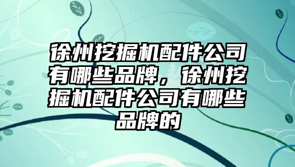 徐州挖掘機配件公司有哪些品牌，徐州挖掘機配件公司有哪些品牌的