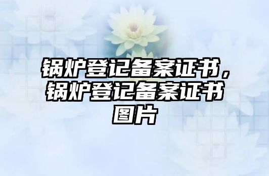 鍋爐登記備案證書，鍋爐登記備案證書圖片