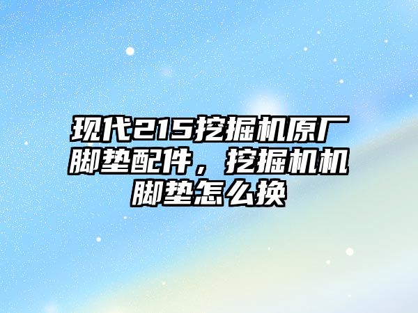 現(xiàn)代215挖掘機原廠腳墊配件，挖掘機機腳墊怎么換