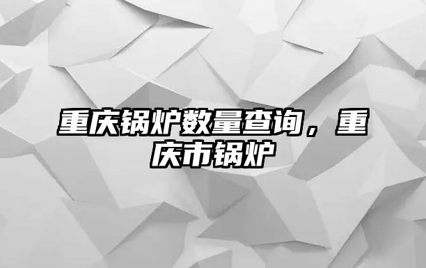 重慶鍋爐數(shù)量查詢，重慶市鍋爐