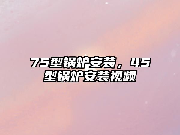 75型鍋爐安裝，45型鍋爐安裝視頻