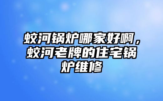 蛟河鍋爐哪家好啊，蛟河老牌的住宅鍋爐維修