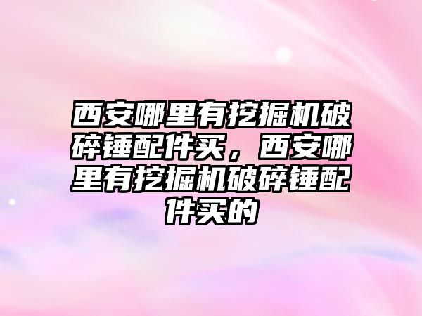 西安哪里有挖掘機破碎錘配件買，西安哪里有挖掘機破碎錘配件買的