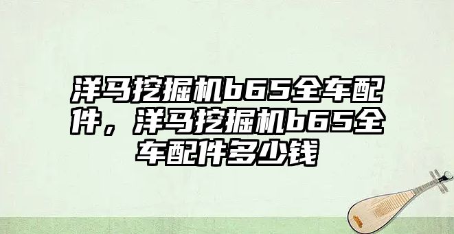 洋馬挖掘機b65全車配件，洋馬挖掘機b65全車配件多少錢