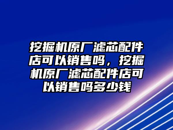 挖掘機(jī)原廠濾芯配件店可以銷售嗎，挖掘機(jī)原廠濾芯配件店可以銷售嗎多少錢