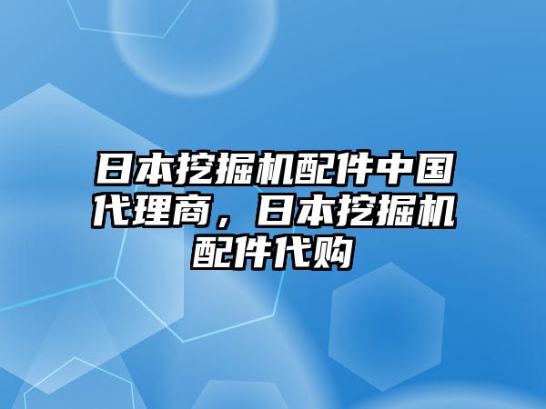 日本挖掘機配件中國代理商，日本挖掘機配件代購