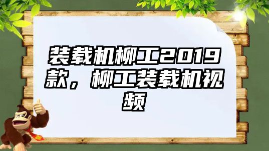 裝載機柳工2019款，柳工裝載機視頻