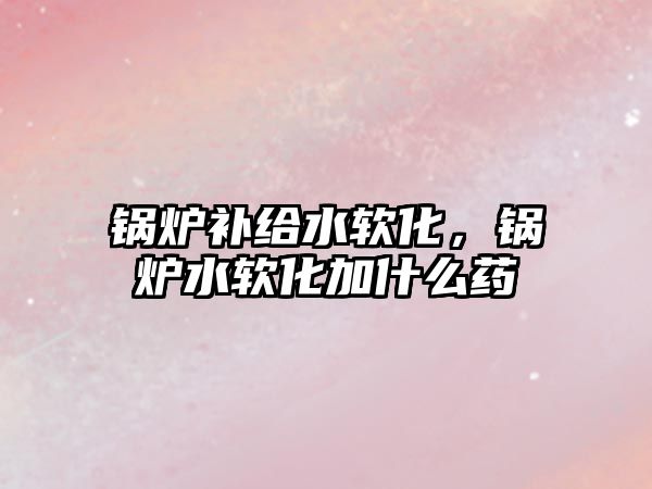 鍋爐補(bǔ)給水軟化，鍋爐水軟化加什么藥