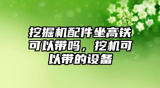 挖掘機配件坐高鐵可以帶嗎，挖機可以帶的設(shè)備