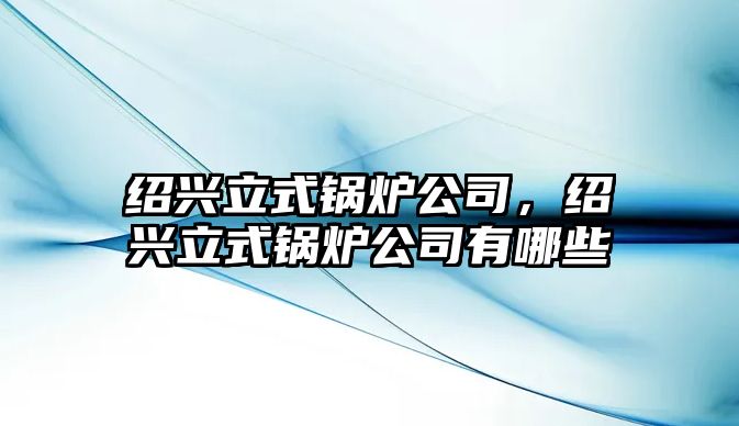 紹興立式鍋爐公司，紹興立式鍋爐公司有哪些