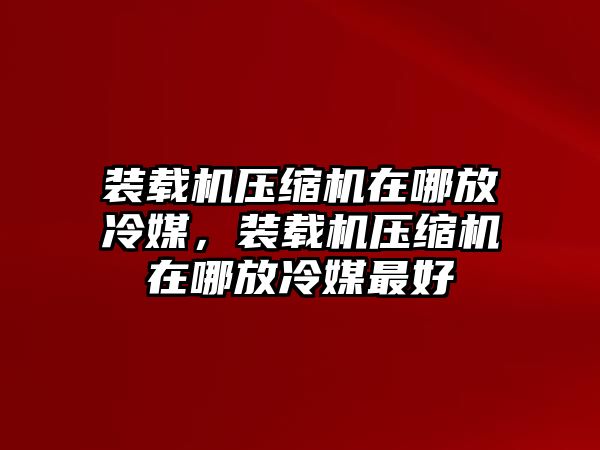 裝載機(jī)壓縮機(jī)在哪放冷媒，裝載機(jī)壓縮機(jī)在哪放冷媒最好