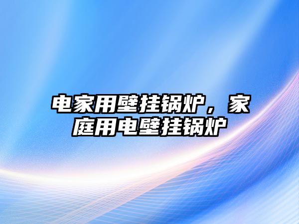 電家用壁掛鍋爐，家庭用電壁掛鍋爐