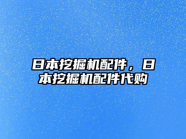 日本挖掘機配件，日本挖掘機配件代購