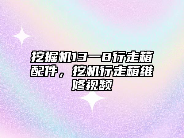 挖掘機(jī)13一8行走箱配件，挖機(jī)行走箱維修視頻