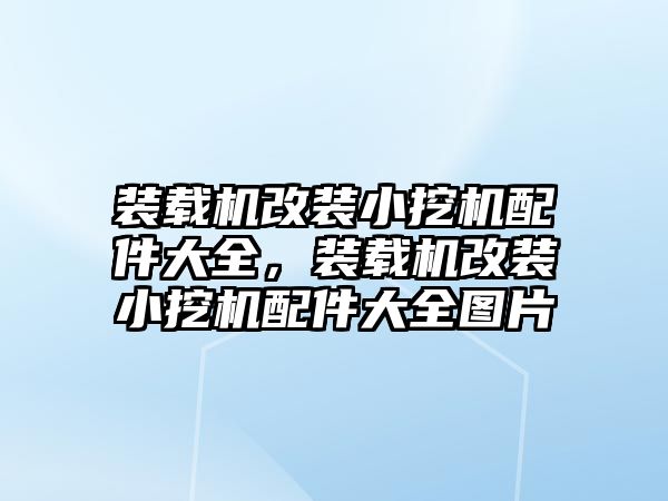 裝載機改裝小挖機配件大全，裝載機改裝小挖機配件大全圖片