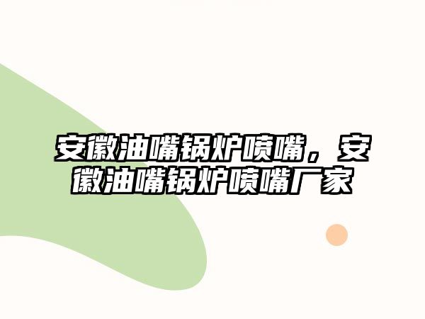 安徽油嘴鍋爐噴嘴，安徽油嘴鍋爐噴嘴廠家