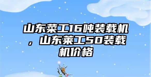 山東菜工16噸裝載機，山東萊工50裝載機價格