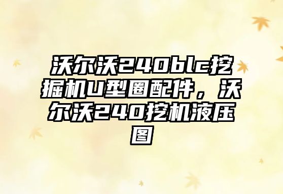 沃爾沃240blc挖掘機U型圈配件，沃爾沃240挖機液壓圖